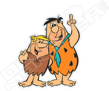 Fred Flintstone Barney Rubble Hi Cartoon Decal Sticker