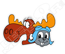 Rocky and Bullwinkle Cartoon Decal Sticker
