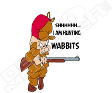 Alymer Fudd Hunting Wabbits Cartoon Decal Sticker
