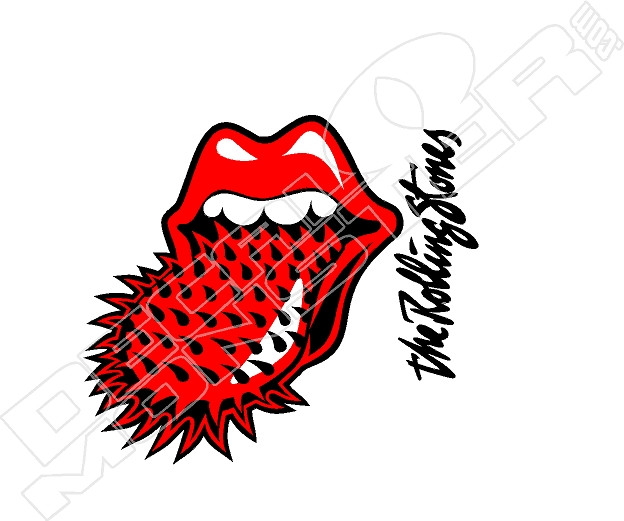 Rolling Stones Spike Tongue Decal Sticker - DecalMonster.com