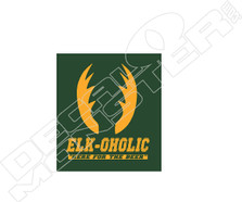 Antlers Elkoholic2 Here For The Beer Elks Decal Sticker
