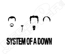 System of a Down Band Silhouette Music Decal Sticker