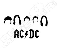 AC DC Band Silhouette Music Decal Sticker