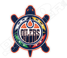 Oilers Indigenous Turtle Decal Sticker