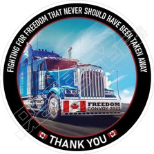 Truckers Freedom Convoy 2022 Canada Fuck Trudeau #Enough Is Enough Decal Sticker