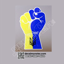 Slava Ukraini Heroiam Slava Fist Heroes Do Not Die  Glory To Ukraine Putin Invasion of Ukraine Heroes Decal Sticker Shirt