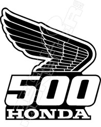 Honda Wings 500 Motorcycle Decal Sticker