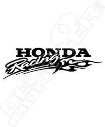 Honda Racing Flames Decal Sticker