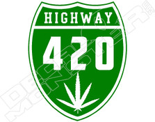 Highway 420 Weed Decal Sticker