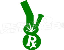 RX Bong Weed Decal Sticker