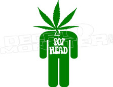 Pot Head Weed Decal Sticker