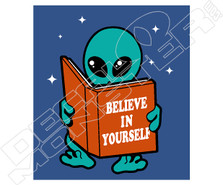 Believe in Yourself Alien Decal Sticker