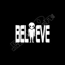Believe Alien Decal Sticker
