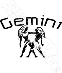 Gemini Horoscope Zodiac Decal Sticker
