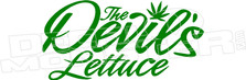 The Devil's Lettuce Weed Decal Sticker