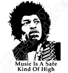 Music Safe Kind of High Hendrix Band Music Decal Sticker