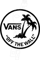 Vans Off The Wall Palm Tree Decal Sticker