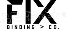 FIX Binding Snowboards Decal Sticker