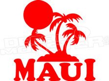 Maui Palm Hawaiian Scenery Decal Sticker