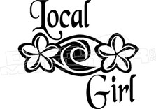 Local Girl Hawaiian Decal Sticker