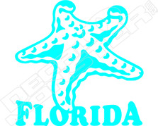 Florida Star Fish Decal Sticker