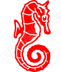Sea Horse Hawaiian Decal Sticker