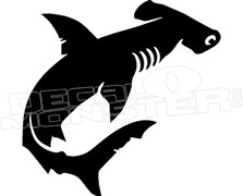 Hammer Head Shark Hawaiian Decal Sticker