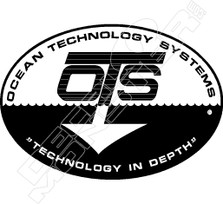 OTS Ocean Technology Systems 3 Diving Decal Sticker