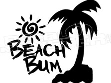 Beach Bum Hawaiian Decal Sticker
