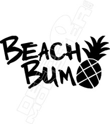 Beach Bum 2 Hawaiian Decal Sticker
