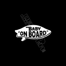 Baby on Board Surfboard Hawaiian Decal Sticker