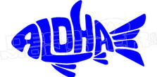 Aloha Fish Hawaiian Decal Sticker