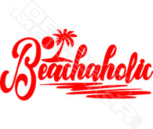 Beachaholic Hawaiian Decal Sticker