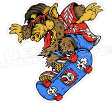 Skateboarding Alf Decal Sticker