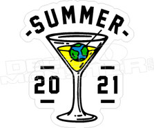 Summer 2021 World In Martini Drink Decal Sticker
