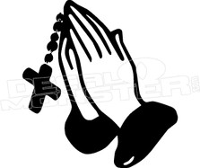Prayer Hands Religious Decal Sticker