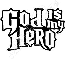 God is my Hero Religious Decal Sticker