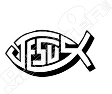 Jesus Fish 3D Religious Decal Sticker
