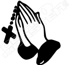 Hands Praying 2 Religious Decal Sticker
