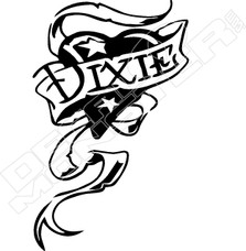 Dixie Heart Decal Sticker