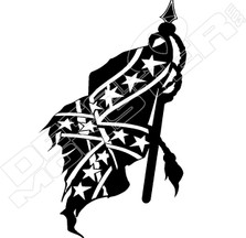 Rebel Confederate Flag silhouette Decal Sticker