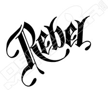 Rebel Wording Decal Sticker
