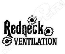Redneck Bullet Hole Ventilation Decal Sticker