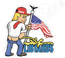 Trump Pee on Libtards Decal Sticker