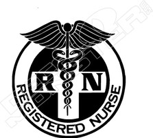 Registered Nurse2 Decal Sticker