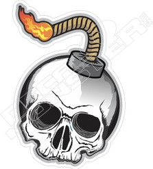 Skull Bomb Decal Sticker