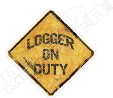 Warning Logger on Duty Decal Sticker