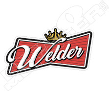 Welder Budweiser Decal Sticker