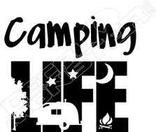 Camping Life Decal Sticker