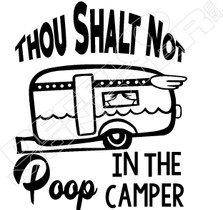 Shalt Not Poop in Camper Decal Sticker